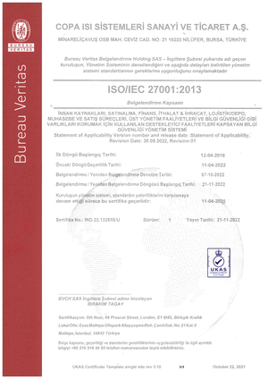 ISO 27001 Yönetim Sistemi Sertifikası